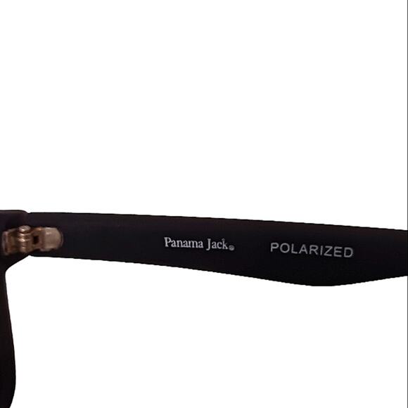 Panama Jack Sunglasses POLARIZED Blue Lens BLACK Frames 400 UV Modern - Picture 11 of 16